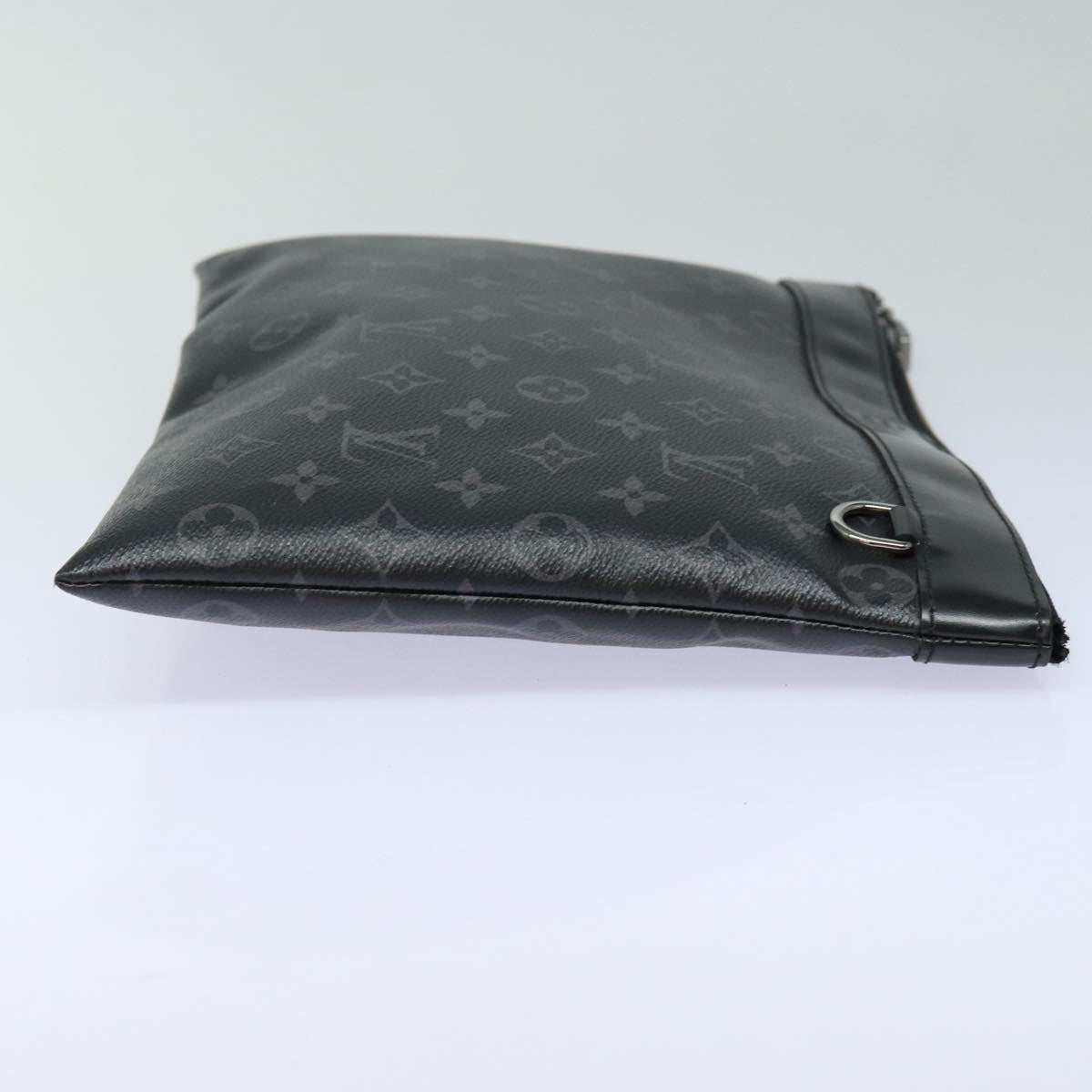 LOUIS VUITTON Monogram Eclipse Pochette Discovery Clutch Bag M62291 Auth yb608