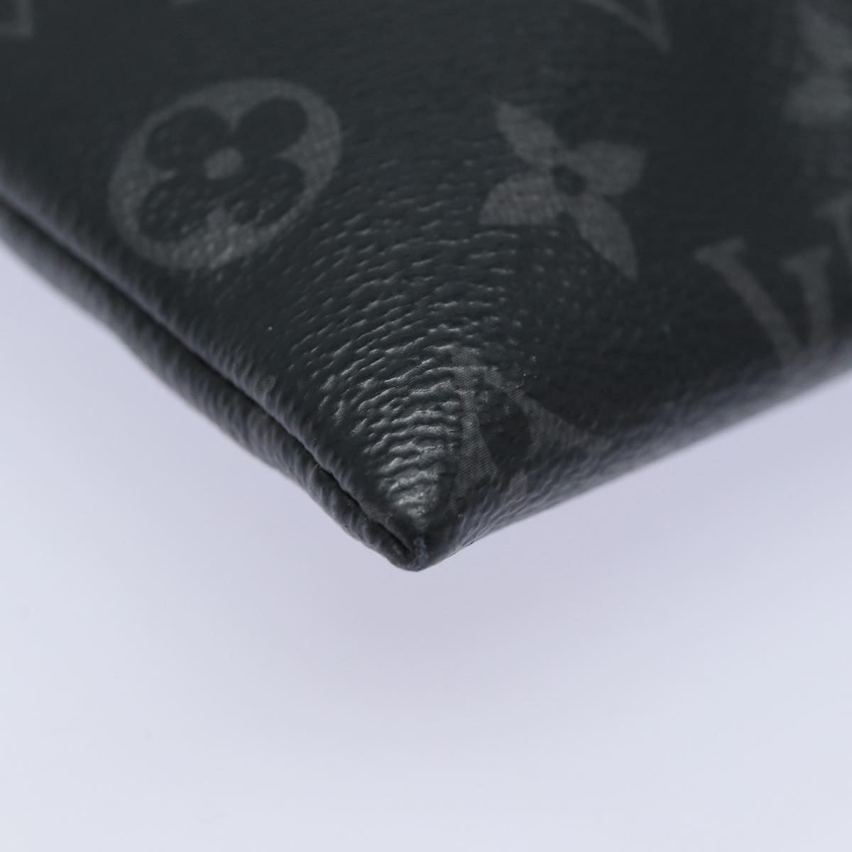 LOUIS VUITTON Monogram Eclipse Pochette Discovery Clutch Bag M62291 Auth yb608