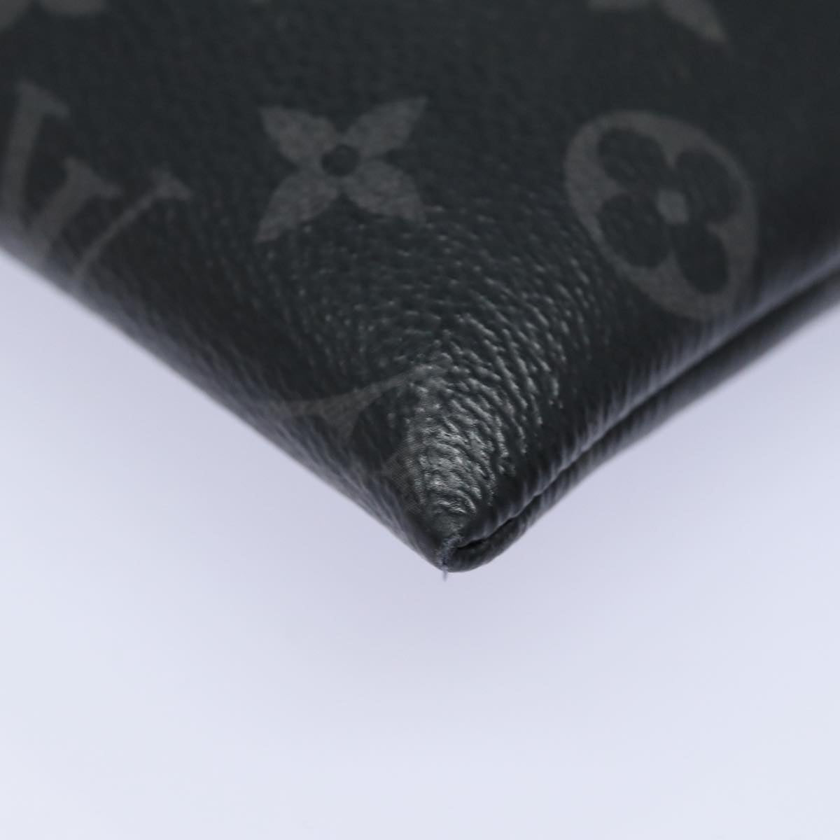 LOUIS VUITTON Monogram Eclipse Pochette Discovery Clutch Bag M62291 Auth yb608