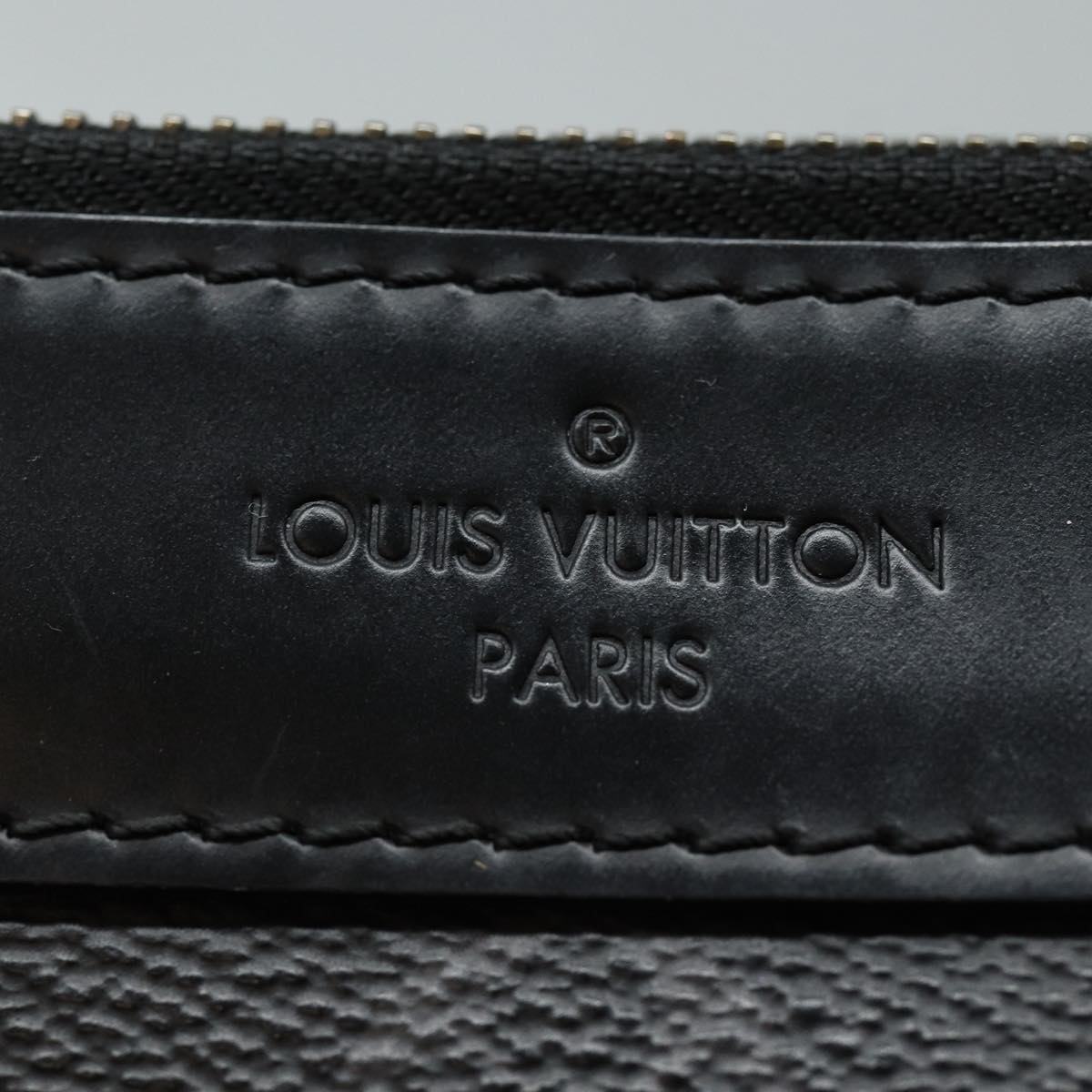 LOUIS VUITTON Monogram Eclipse Pochette Discovery Clutch Bag M62291 Auth yb609