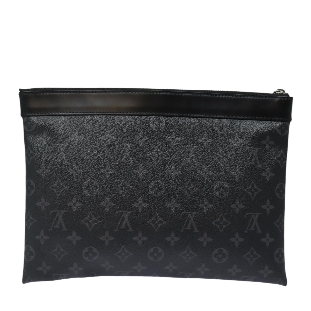 LOUIS VUITTON Monogram Eclipse Pochette Discovery Clutch Bag M62291 Auth yb609 - 0