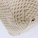 CHANEL Hand Bag Canvas Leather Beige CC Auth yb619-9