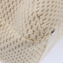 CHANEL Hand Bag Canvas Leather Beige CC Auth yb619-15