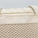 CHANEL Hand Bag Canvas Leather Beige CC Auth yb619-18