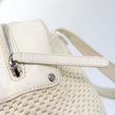 CHANEL Hand Bag Canvas Leather Beige CC Auth yb619-10