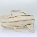 CHANEL Hand Bag Canvas Leather Beige CC Auth yb619-6