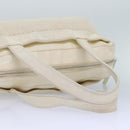 CHANEL Hand Bag Canvas Leather Beige CC Auth yb619-7