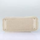 CHANEL Hand Bag Canvas Leather Beige CC Auth yb619-5