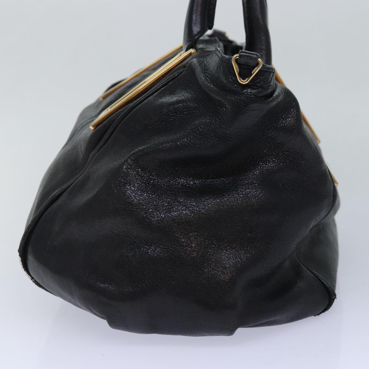 Chloe Etel Hand Bag Leather 2way Black Auth yb623