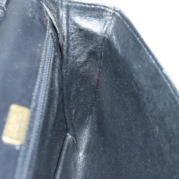 BALLY Shoulder Bag Leather Black Auth yb627