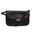 BALLY Shoulder Bag Leather Black Auth yb627-1