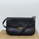 BALLY Shoulder Bag Leather Black Auth yb627-12