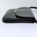 BALLY Shoulder Bag Leather Black Auth yb627-4