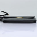BALLY Shoulder Bag Leather Black Auth yb627-5