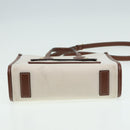 BURBERRY Hand Bag Canvas Leather Beige Auth yb635-5