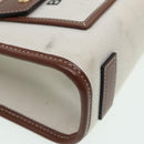 BURBERRY Hand Bag Canvas Leather Beige Auth yb635-9