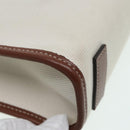 BURBERRY Hand Bag Canvas Leather Beige Auth yb635-17