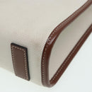 BURBERRY Hand Bag Canvas Leather Beige Auth yb635-18