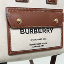 BURBERRY Hand Bag Canvas Leather Beige Auth yb635-19