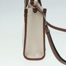 BURBERRY Hand Bag Canvas Leather Beige Auth yb635-4