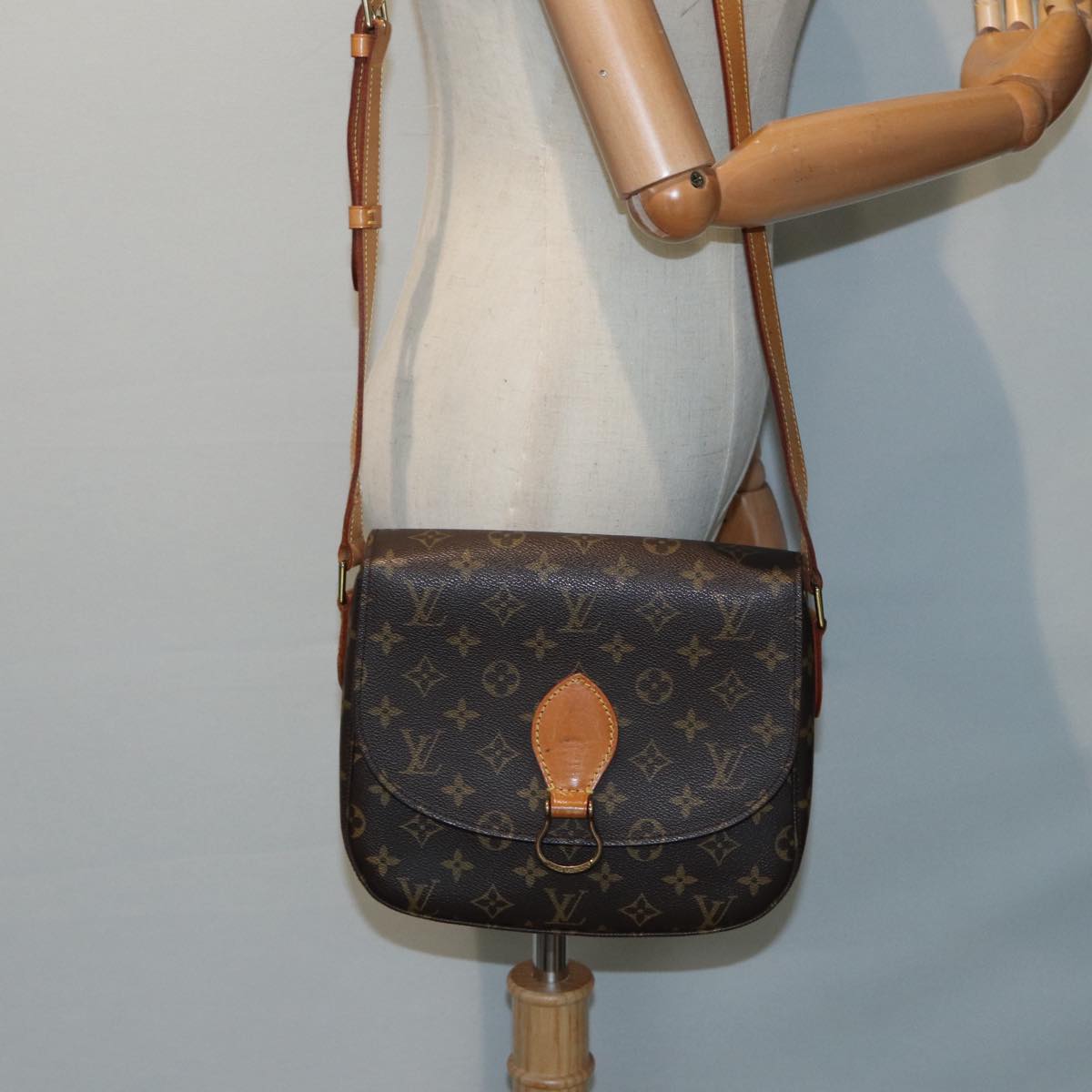 LOUIS VUITTON Monogram Saint Cloud GM Shoulder Bag M51242 LV Auth yb641