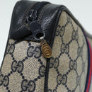 GUCCI GG Supreme Sherry Line Clutch Bag PVC Red Navy Auth yb662-8