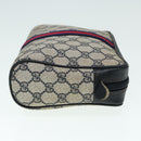 GUCCI GG Supreme Sherry Line Clutch Bag PVC Red Navy Auth yb662-3