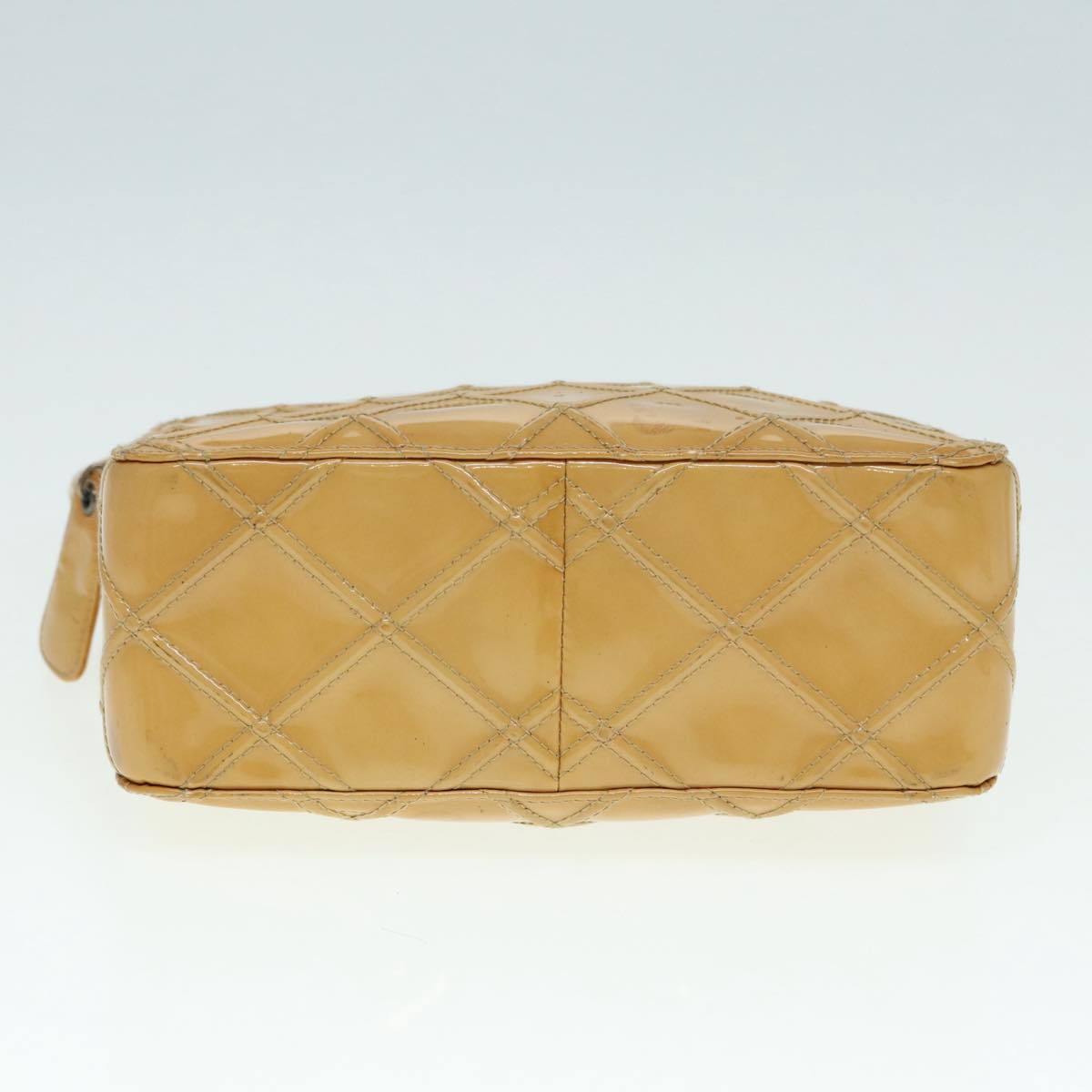 CHANEL Bicolore Shoulder Bag Enamel Yellow Silver CC Auth yb674