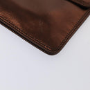 CHANEL Shoulder Bag Leather Bronze Gold CC Auth yb676-14