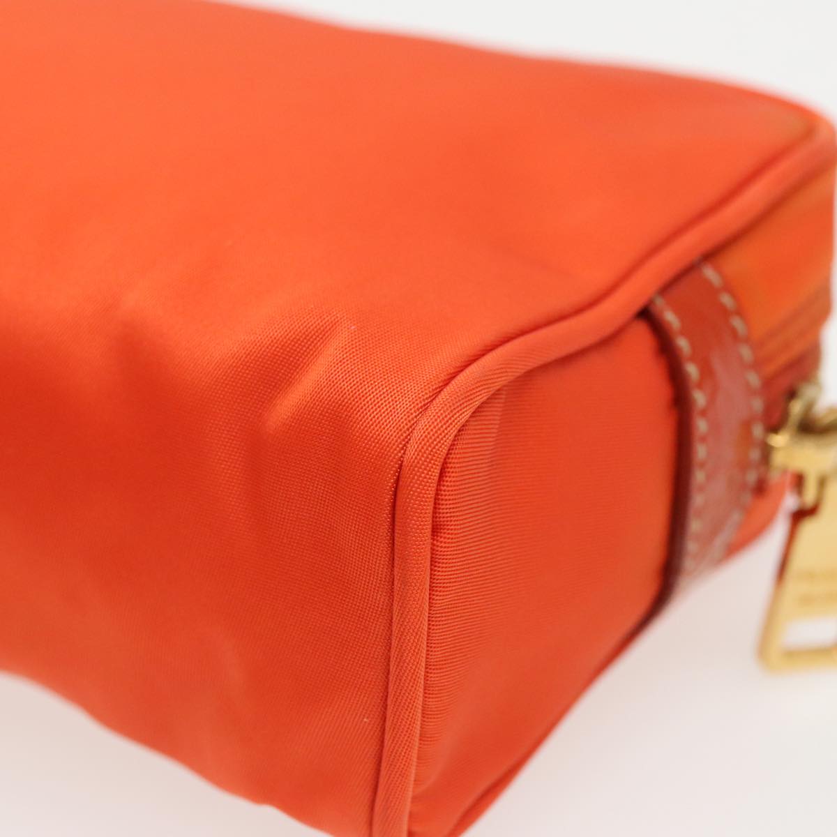 PRADA Pouch Nylon Orange Auth yb697