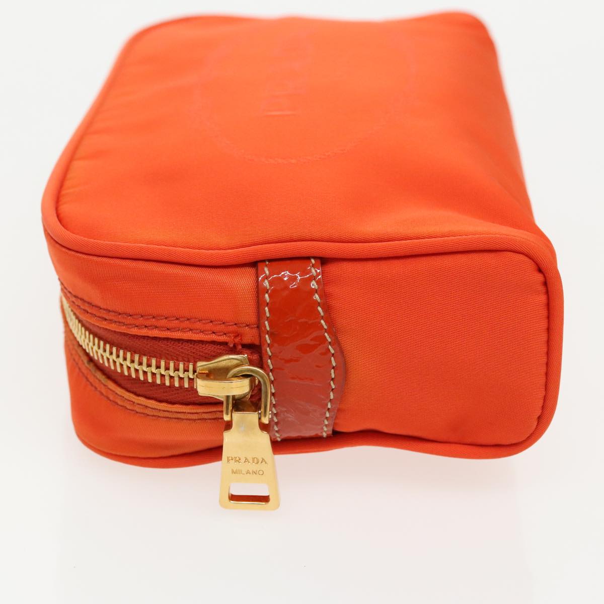 PRADA Pouch Nylon Orange Auth yb697