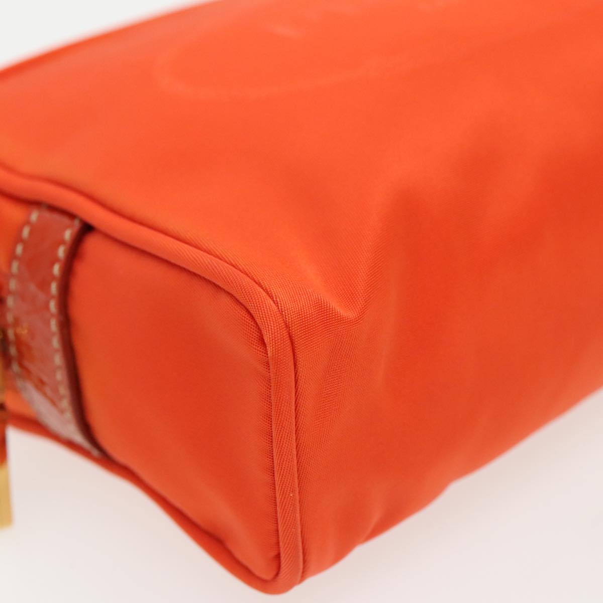 PRADA Pouch Nylon Orange Auth yb697