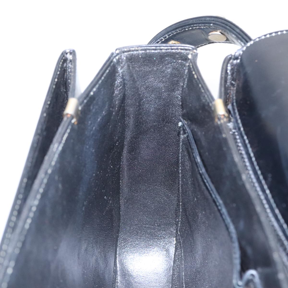 BALLY Shoulder Bag Leather Black Auth yb705