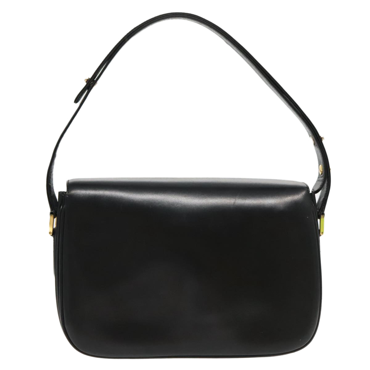 BALLY Shoulder Bag Leather Black Auth yb705 - 0