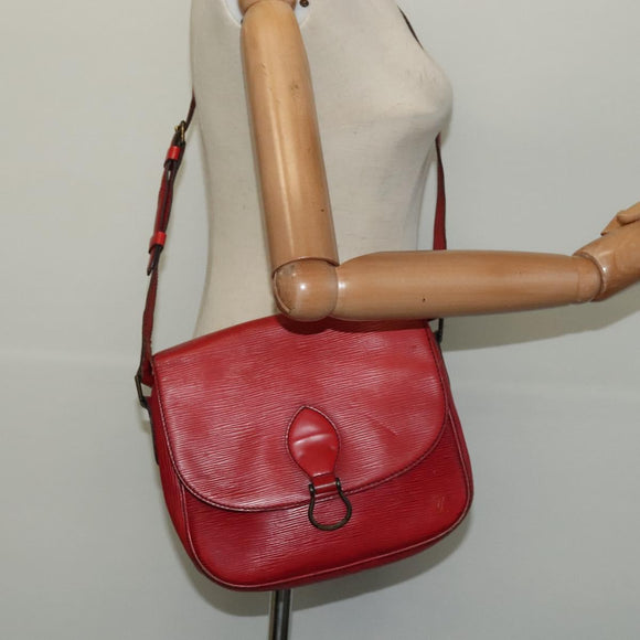 LOUIS VUITTON Epi Saint Cloud GM Shoulder Bag Red M52197 LV Auth yb724