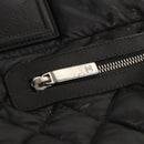CHANEL Cococoon Hand Bag Nylon Black Silver CC Auth yb736-15