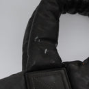 CHANEL Cococoon Hand Bag Nylon Black Silver CC Auth yb736-17