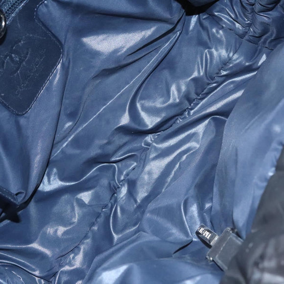 CHANEL Cococoon Hand Bag Nylon Black Silver CC Auth yb736