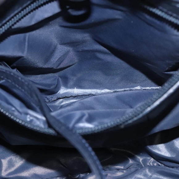 CHANEL Cococoon Hand Bag Nylon Black Silver CC Auth yb736