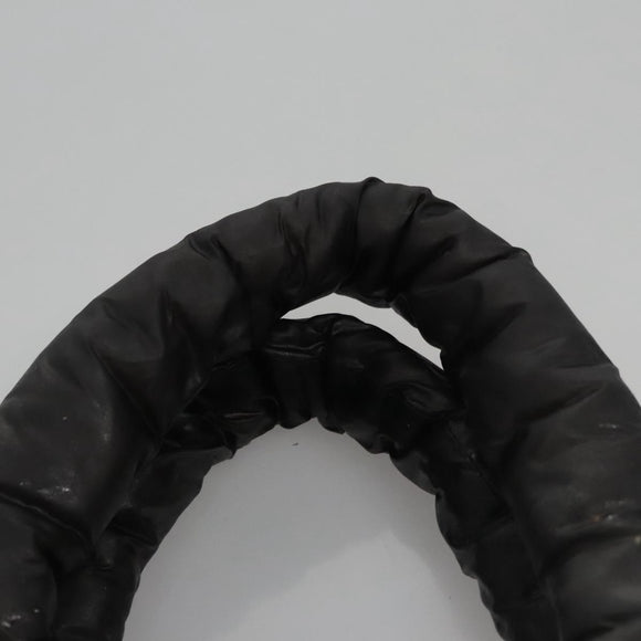 CHANEL Cococoon Hand Bag Nylon Black Silver CC Auth yb736