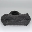 CHANEL Cococoon Hand Bag Nylon Black Silver CC Auth yb736-9