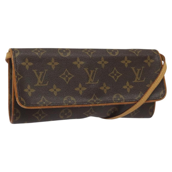 LOUIS VUITTON Monogram Pochette Twin GM Shoulder Bag M51852 LV Auth yb742