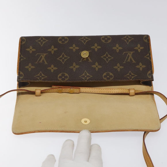 LOUIS VUITTON Monogram Pochette Twin GM Shoulder Bag M51852 LV Auth yb742