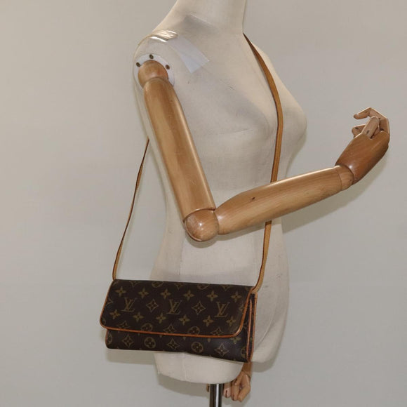 LOUIS VUITTON Monogram Pochette Twin GM Shoulder Bag M51852 LV Auth yb742