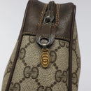 GUCCI GG Supreme Web Sherry Line Clutch Bag PVC Beige Green 56 01 012 Auth yb747-8