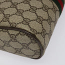 GUCCI GG Supreme Web Sherry Line Clutch Bag PVC Beige Green 56 01 012 Auth yb747-14