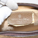 GUCCI GG Supreme Web Sherry Line Clutch Bag PVC Beige Green 01 012 53 Auth yb748-9