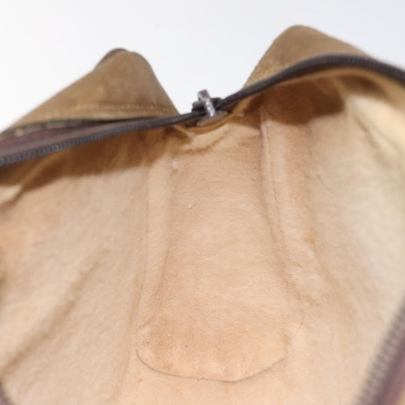 GUCCI GG Supreme Web Sherry Line Clutch Bag PVC Beige Green 01 012 53 Auth yb748