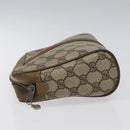 GUCCI GG Supreme Web Sherry Line Clutch Bag PVC Beige Green 01 012 53 Auth yb748-4