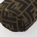 FENDI Zucca Canvas Pouch Brown Black Auth yb756-16